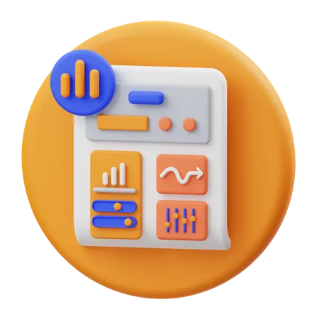 Statistical representation  3D Illustration