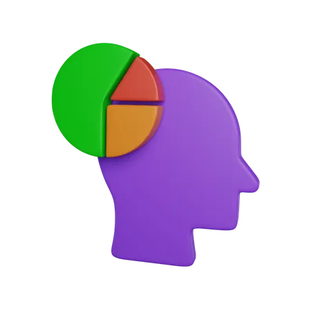 Statistics Head 3 D Icon 3D Icon