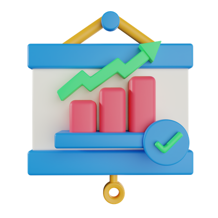 Statistics Presentation  3D Icon