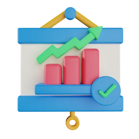 Statistics Presentation  3D Icon