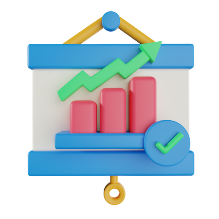 Statistics Presentation 3D Icon