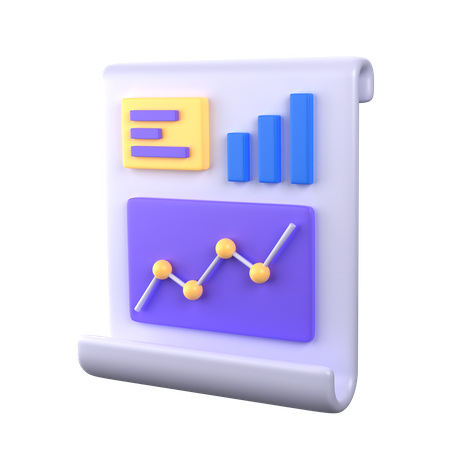 Statistics Report  3D Icon