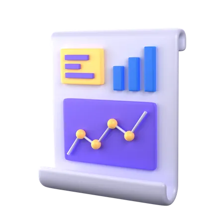 Statistics Report  3D Icon