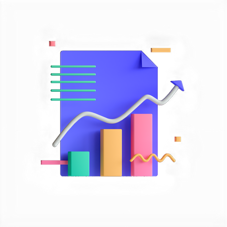 Statistics Report  3D Icon