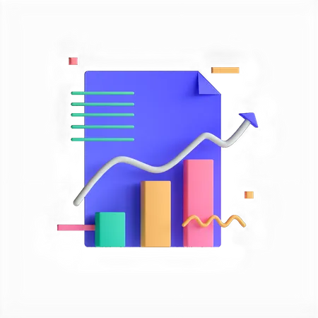 Statistics Report  3D Icon