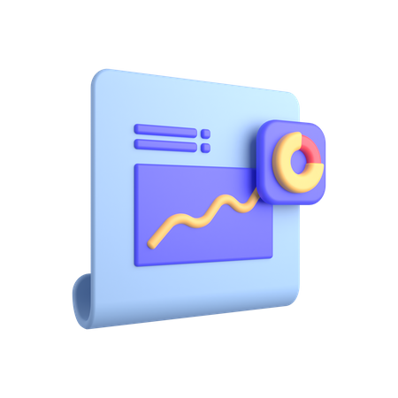 Statistics Report  3D Illustration