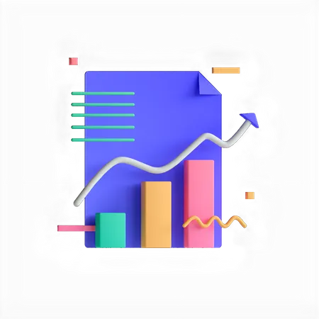 Statistics Report 3D Icon