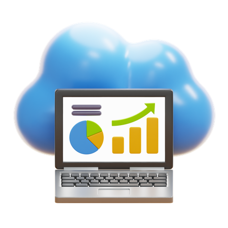 Statistique des nuages  3D Icon