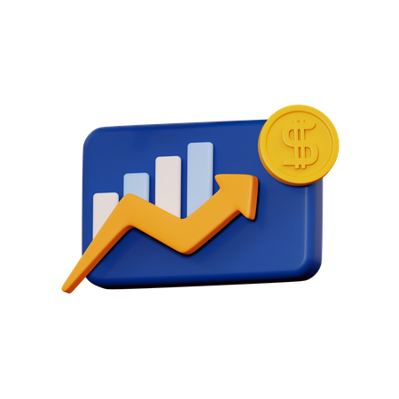 Statistique financière  3D Icon