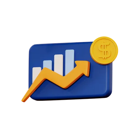 Statistique financière  3D Icon