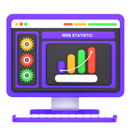 Statistique Web  3D Icon