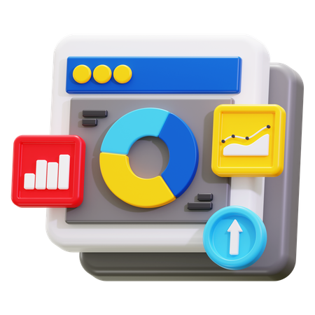 Statistique Web  3D Icon