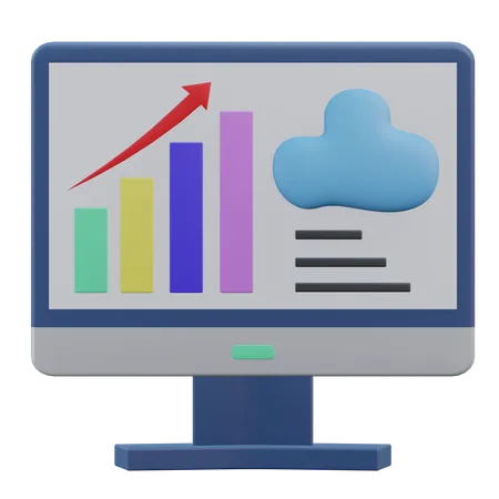 Statistiques en ligne  3D Icon