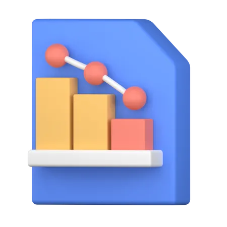 Stats Down  3D Icon