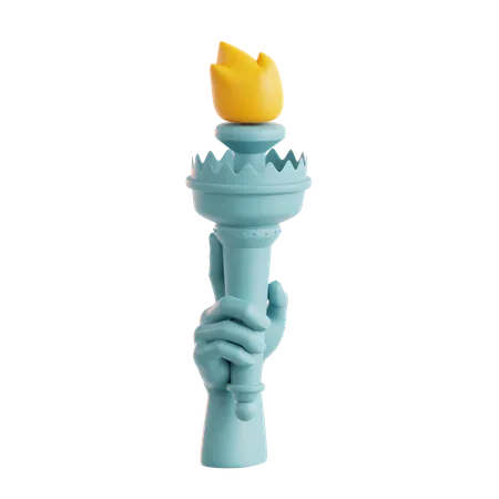 Torche de la statue de la liberté  3D Icon