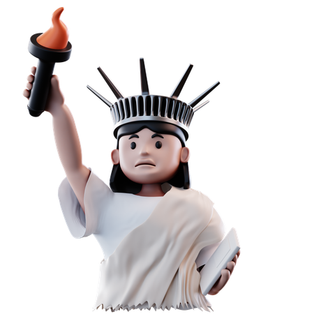 Statue Of Liberty Cosplay Man  3D Icon