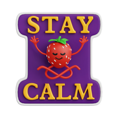 Stay Calm  3D Icon