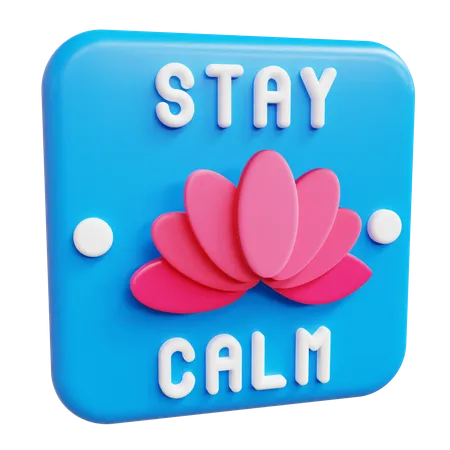 Stay calm  3D Icon