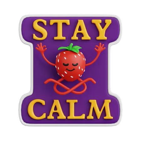 Stay Calm  3D Sticker