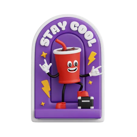 Stay Cool  3D Sticker