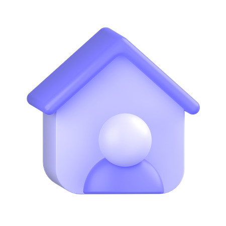 Stay-in-home 3D Icon