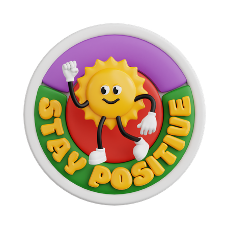 Stay Positive  3D Icon
