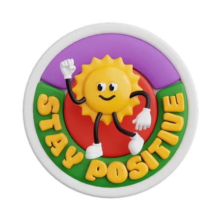 Stay Positive  3D Icon