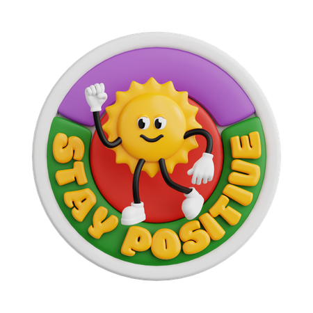 Stay Positive  3D Sticker