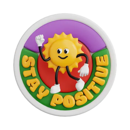 Stay Positive  3D Sticker