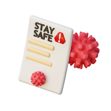 Stay Safe  3D Illustration