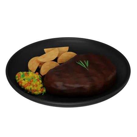 Steak 3 D Illustration 3D Icon