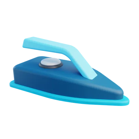 3 D Steam Iron With Isolated Background 3D Icon