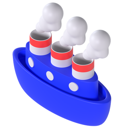 Steamboat 3D Illustration