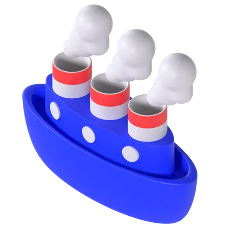 Steamboat  3D Illustration