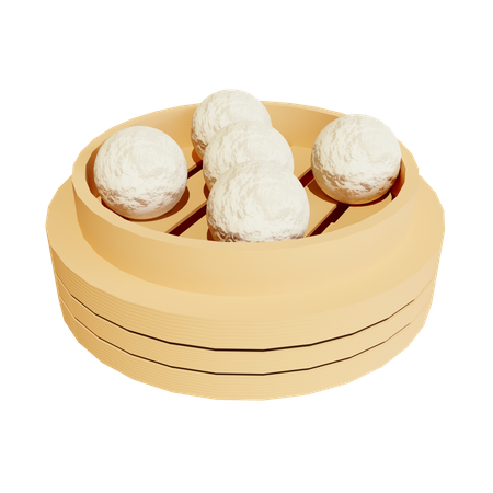 Steamed Meat Ball  3D Icon