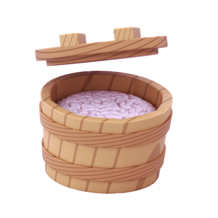 Steamed Rice In Rice Tube  3D Icon