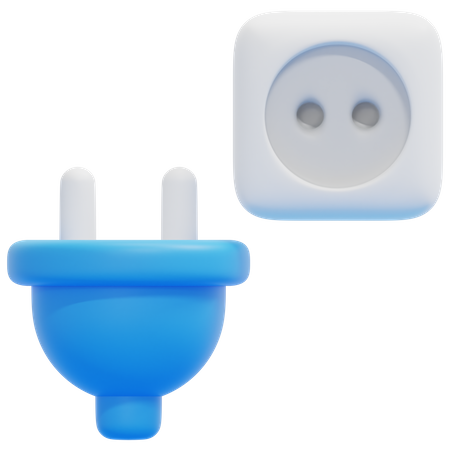 Stecker Steckdose  3D Icon