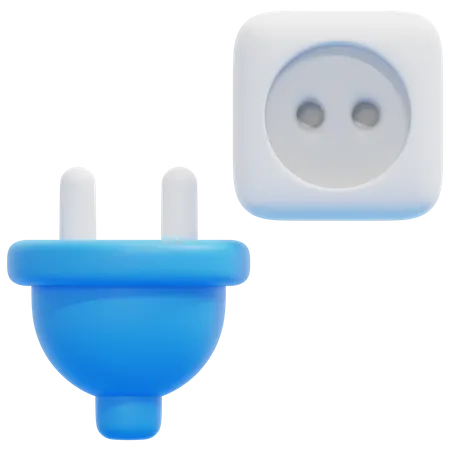 Stecker Steckdose  3D Icon
