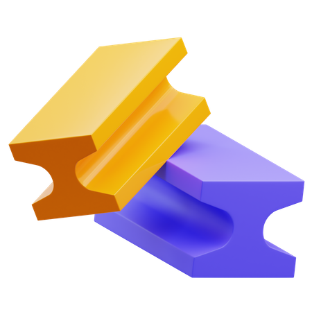 Steel Beam  3D Icon