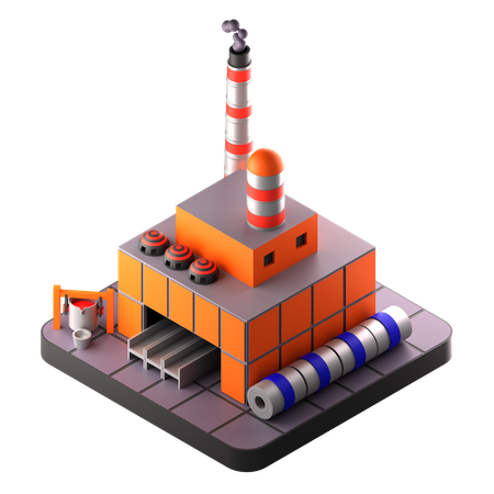 Steel Factory  3D Icon