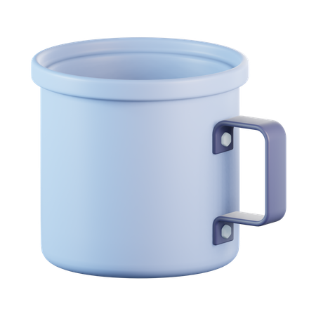 Steel mug  3D Icon