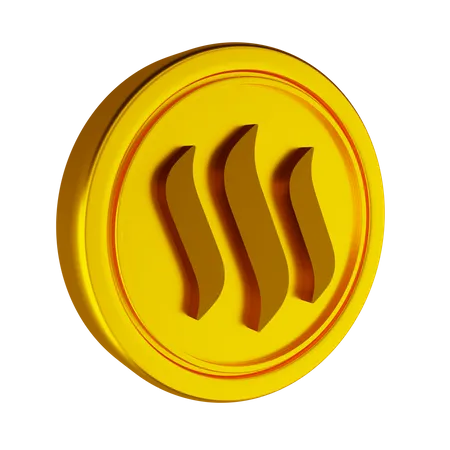 Steem Crypto Coin  3D Icon