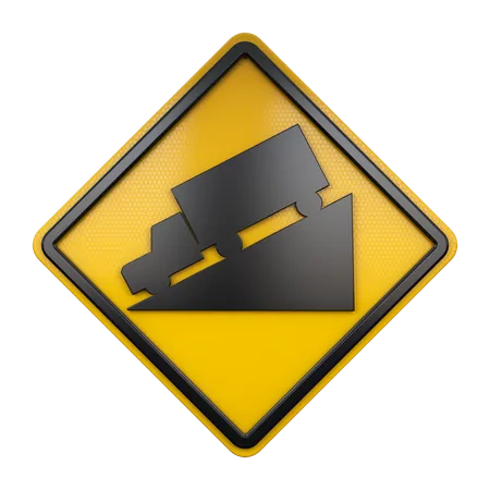 Steep Sign  3D Icon