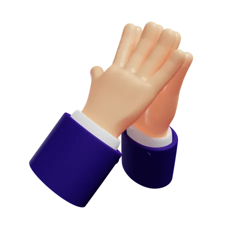 Steepling hands gesture  3D Illustration