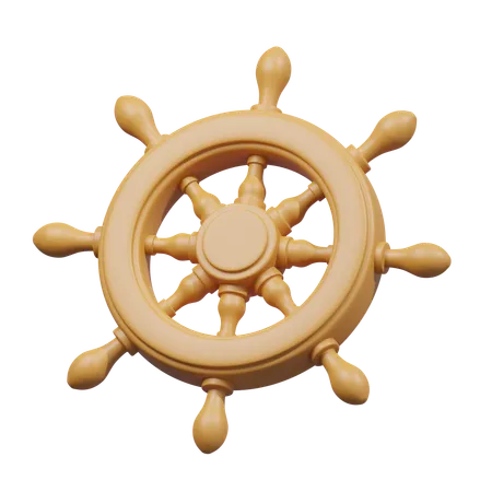 Steering Ship  3D Icon