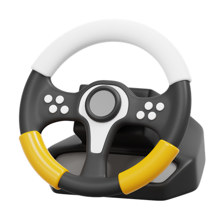 Steering Wheel Joystick  3D Icon