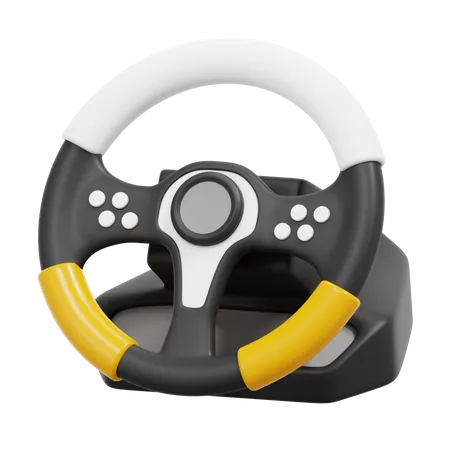 Steering Wheel Joystick 3D Icon