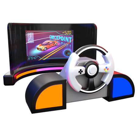 Steering Wheel Vr  3D Icon