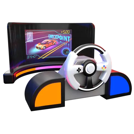 Steering Wheel Vr  3D Icon