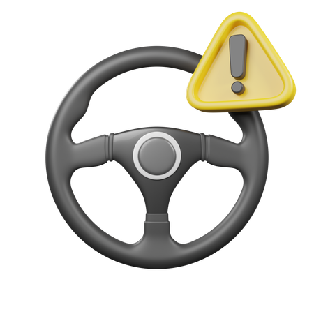 Steering Wheel Warning  3D Icon